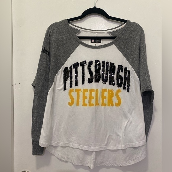 Tops - Pittsburg Steelers NFL Embellished Longsleeves Tee
